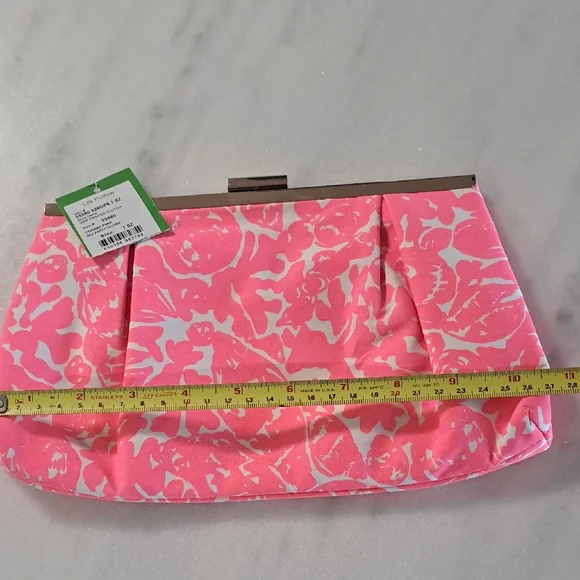 Lily Pulitzer Pink Floral Clutch Bag - Picture 2 of 5